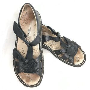Black Women's Leather Fisherman-Style Sandals - 36 / 6 -